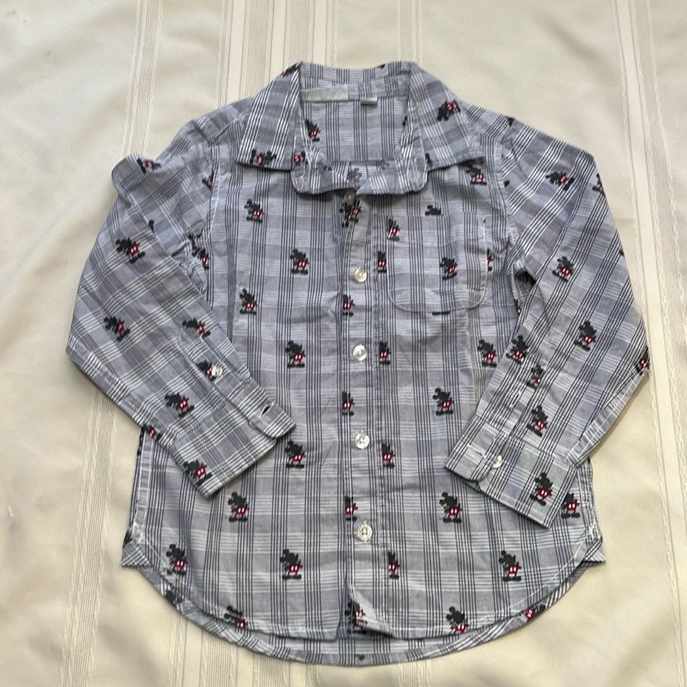 Baby Gap Sz 5 years Mickey Mouse button down like new condition bundle2save